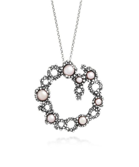 Pendente Giovanni Raspini Donna Blossom in Argento Perla 12487 - 12487